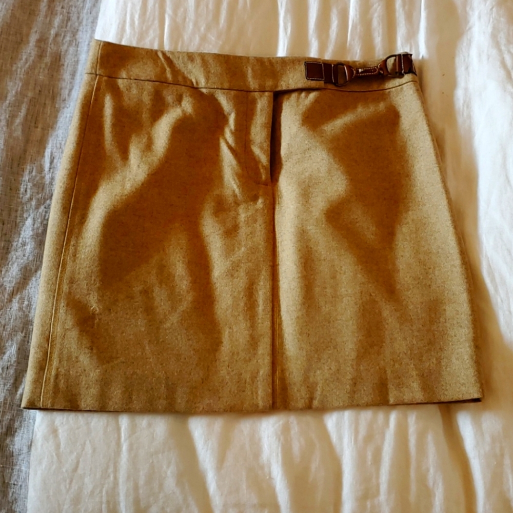 Wool herringbone skirt